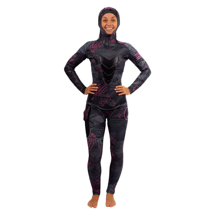 WAIHANA Women’s Pink Fishbone Spearfishing 3.5mm Wetsuit