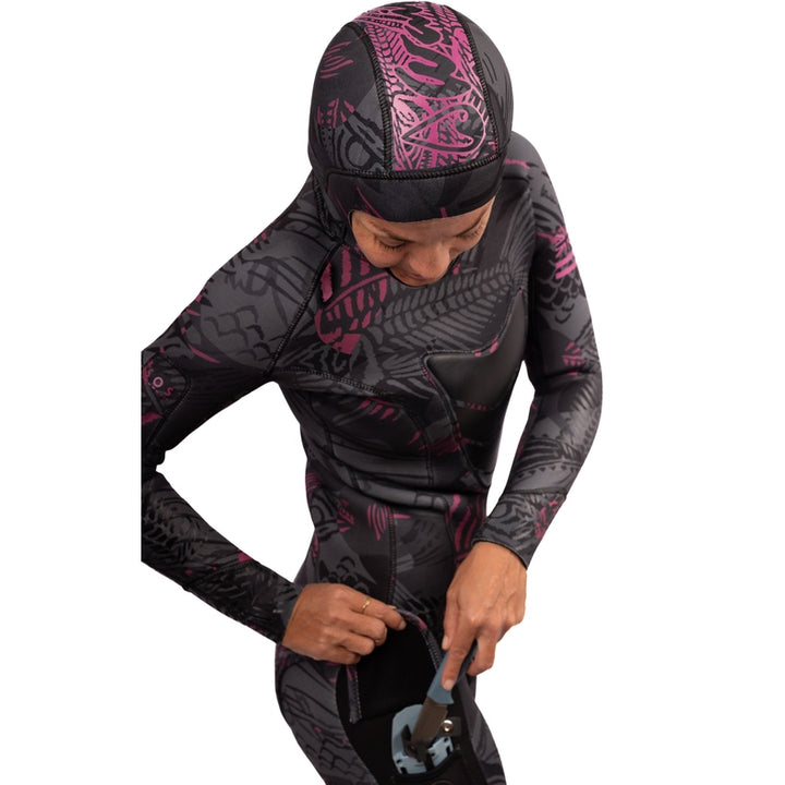 WAIHANA Women’s Pink Fishbone Spearfishing 3.5mm Wetsuit