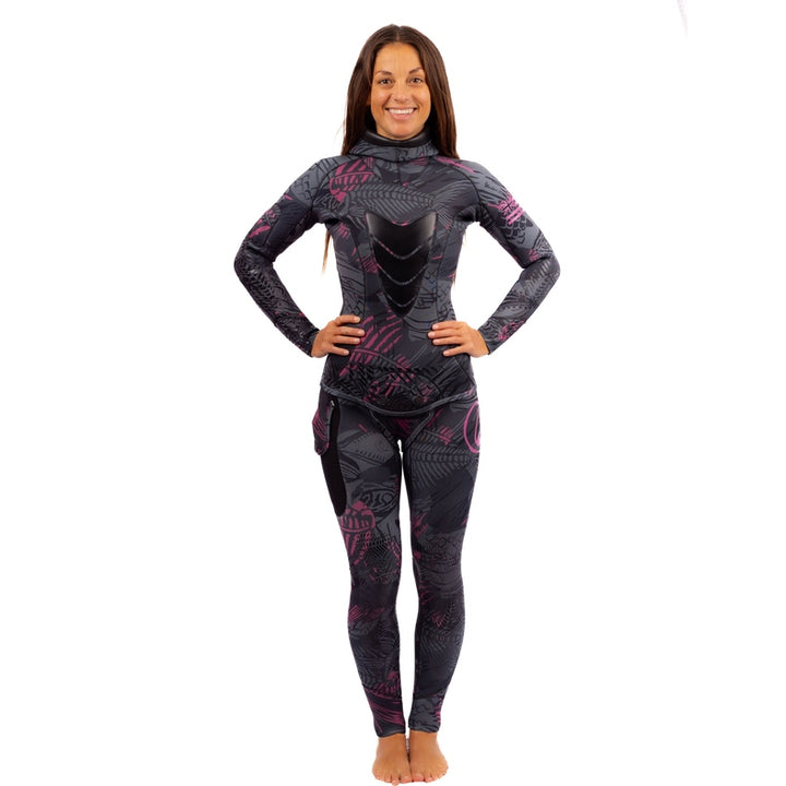 WAIHANA Women’s Pink Fishbone Spearfishing 3.5mm Wetsuit