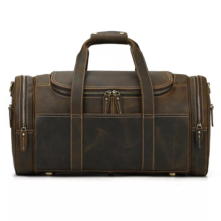 The Wainwright Weekender | Round Vintage Leather Weekender