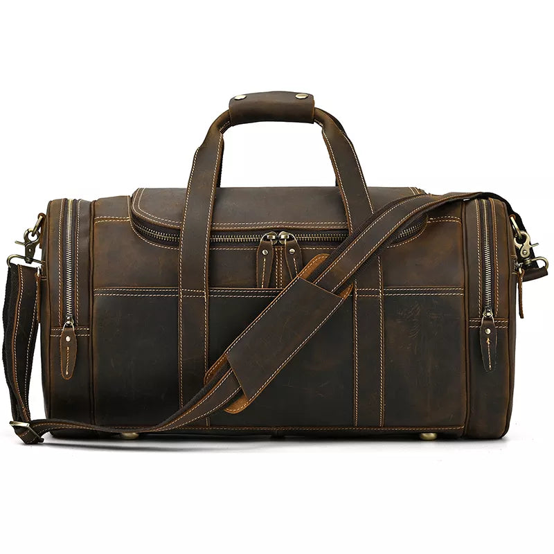 The Wainwright Weekender | Round Vintage Leather Weekender