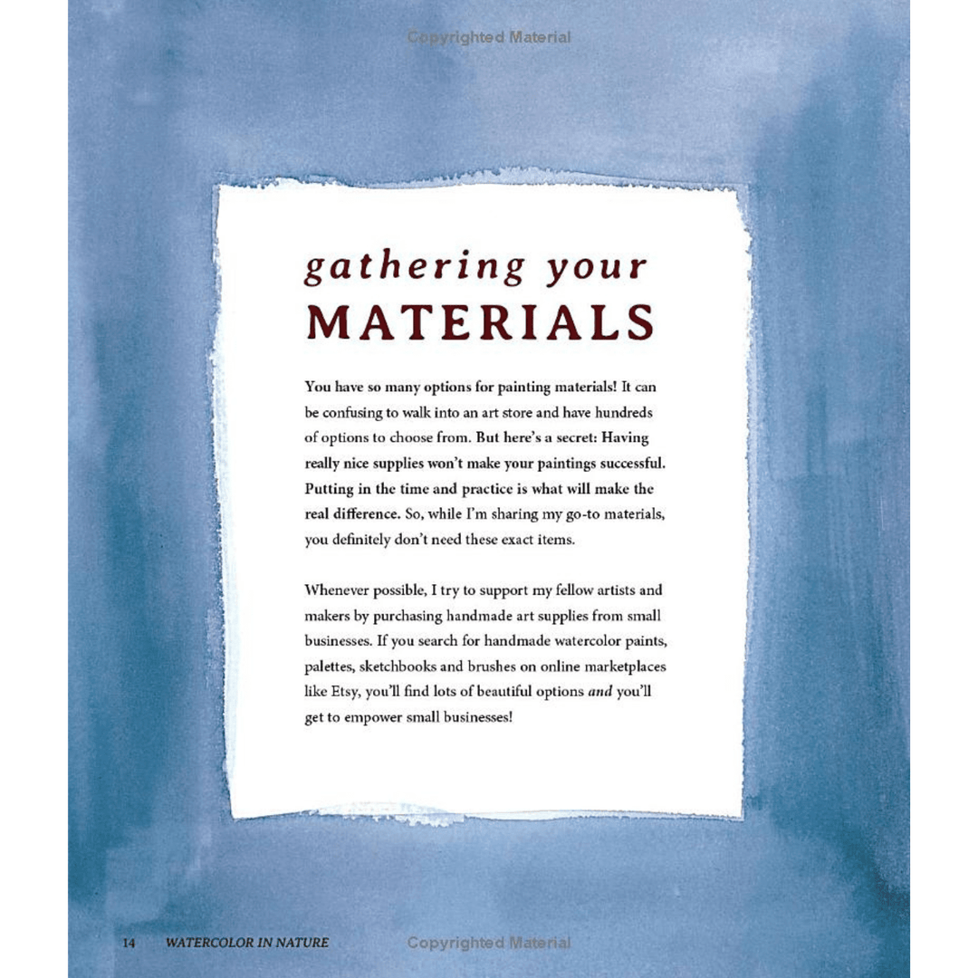 Watercolor in Nature: Paint Woodland Wildlife and Botanicals with 20 Beginner-Friendly Projects Spiral Bound