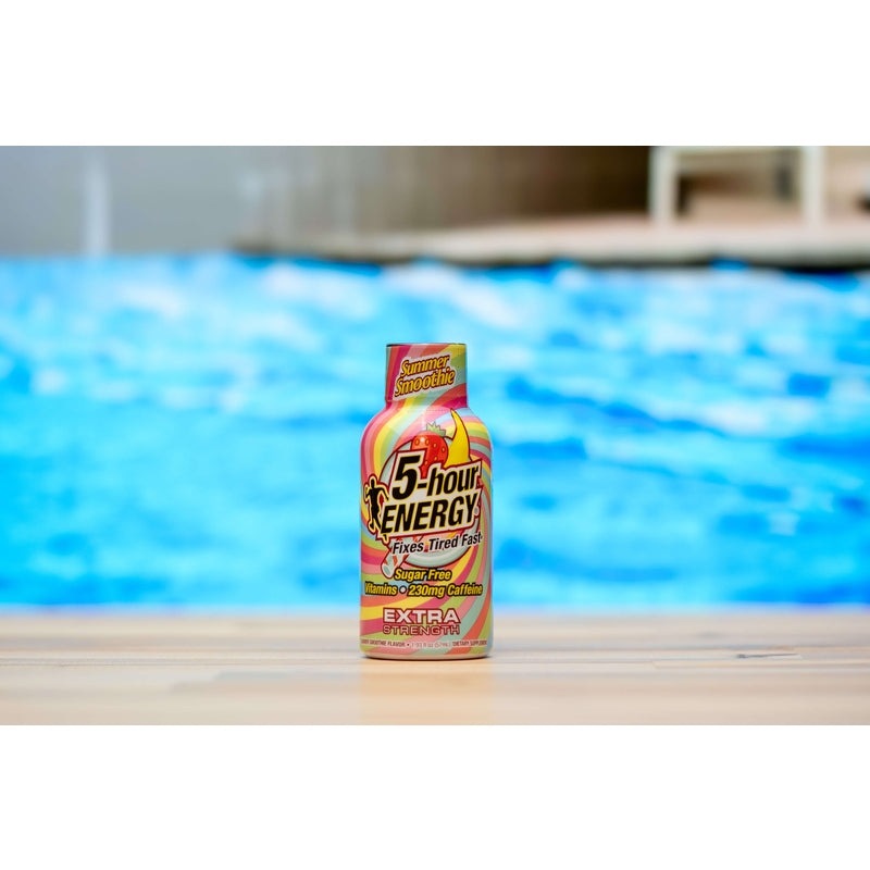 24 Pack 5-hour ENERGY Extra Strength Shots, Summer Smoothie Flavor, 1.93 Fl Oz
