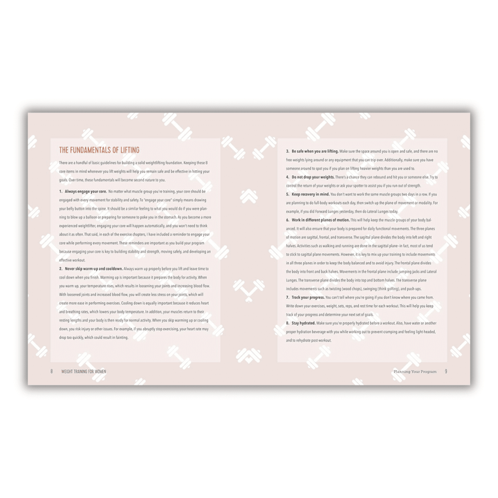 Weight Training for Women: Exercises and Workout Programs for Building Strength with Free Weights Spiral Bound