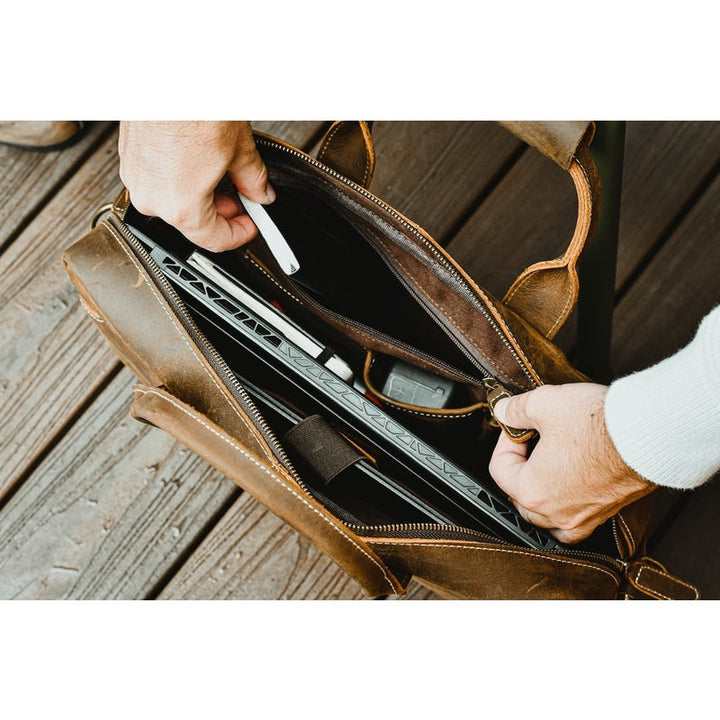 The Welch Briefcase | Vintage Leather Messenger Bag