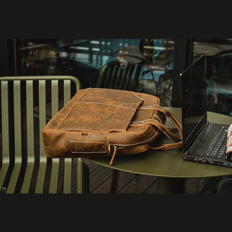 The Welch Briefcase | Vintage Leather Messenger Bag