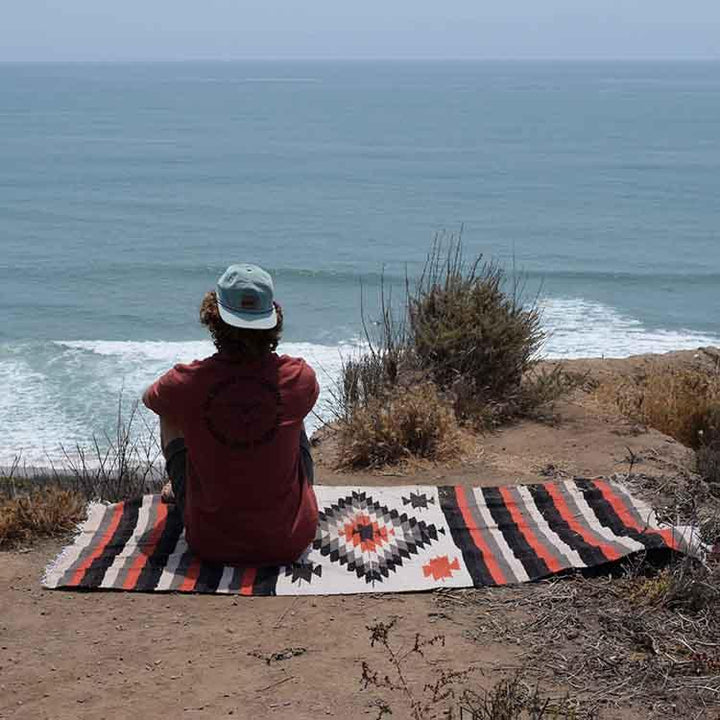 West Path Tan Mexican Diamond Yoga Blanket