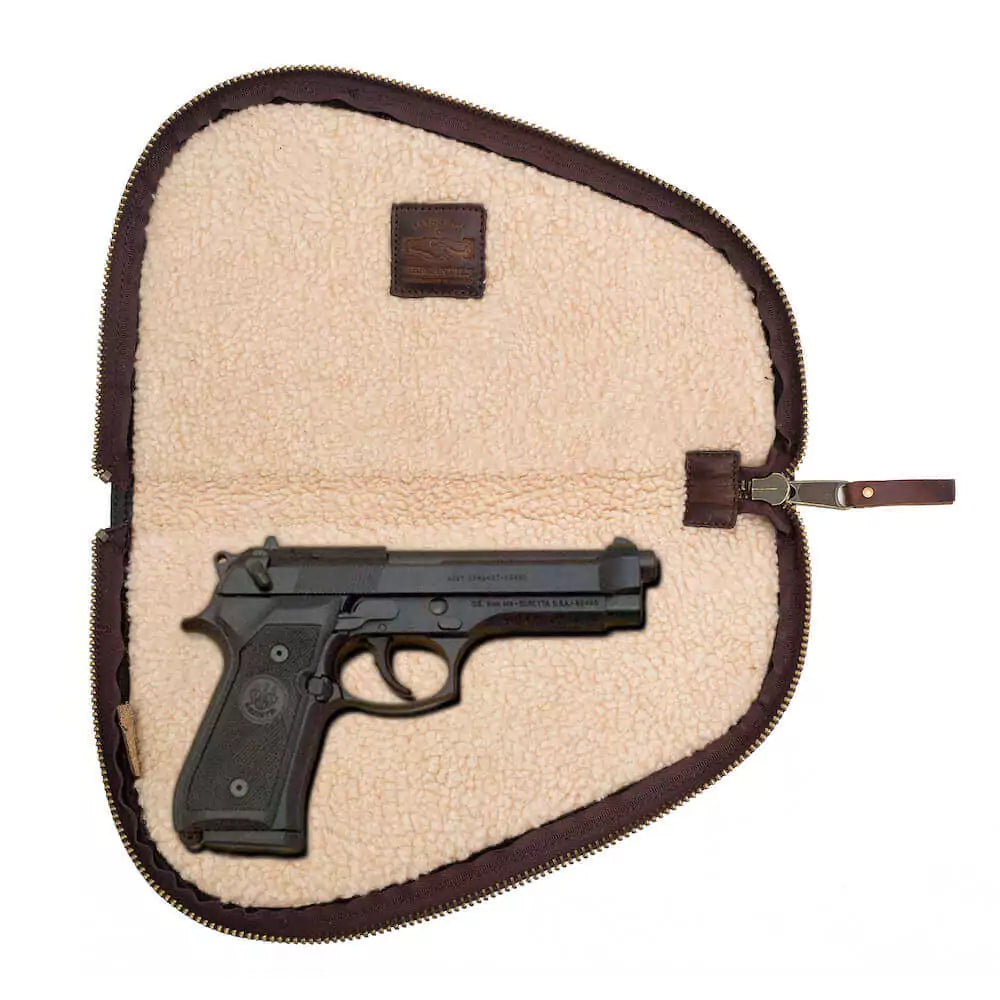 White Wing Leather Hunting Pistol Case