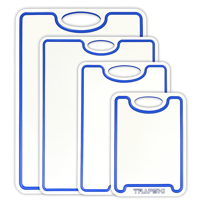 TRAPSKI Premium 1/2 Inch Thick HDPE Cutting Boards | Food-Grade Kitchen Prep Surface | Juice Grooves | Made in the USA