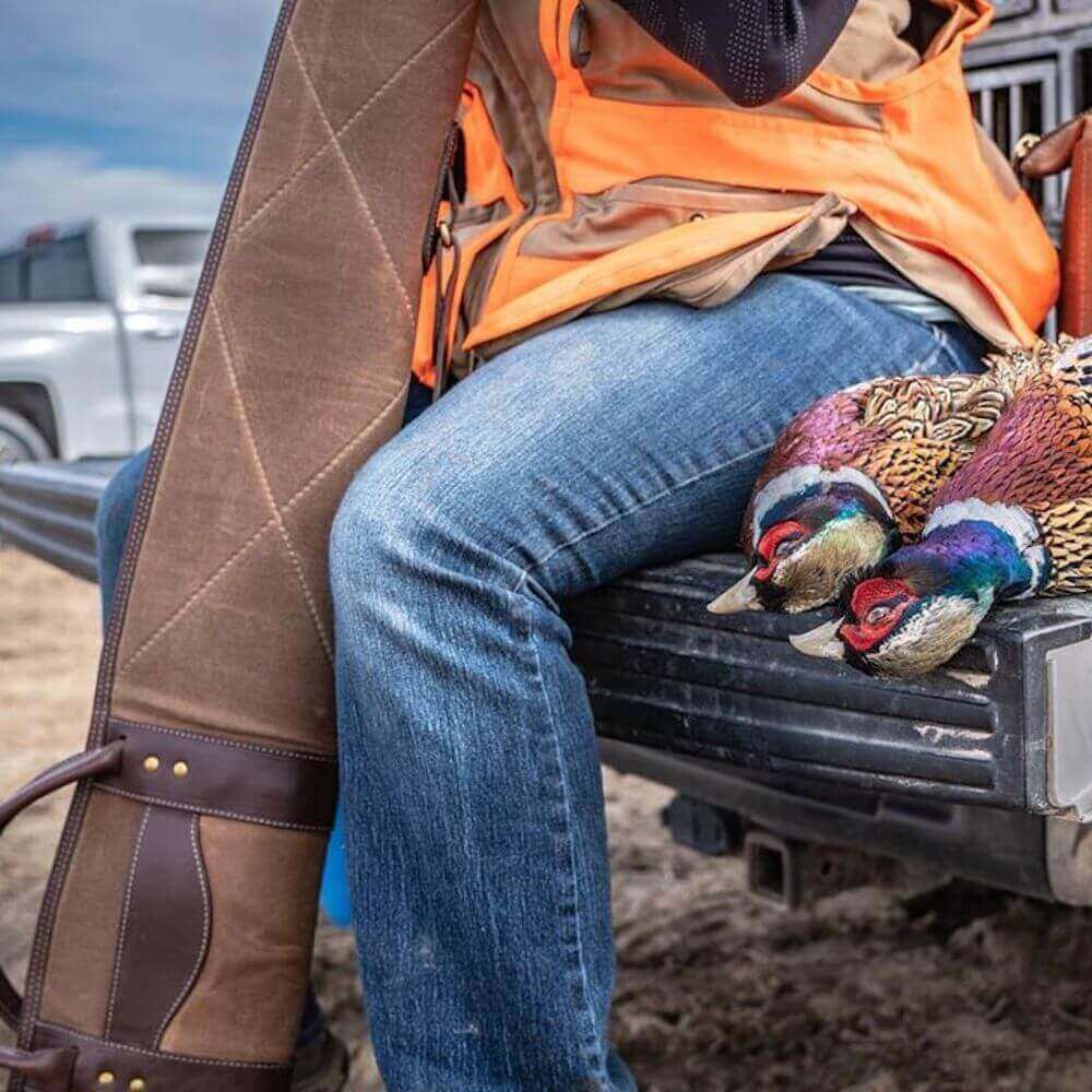 White Wing Waxed Canvas Hunting Shotgun Case