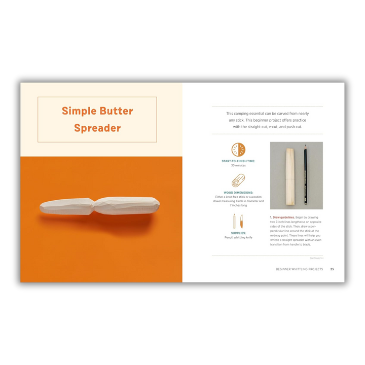 Whittling for Beginners: Step-by-Step Projects to Carve from Wood Spiral Bound