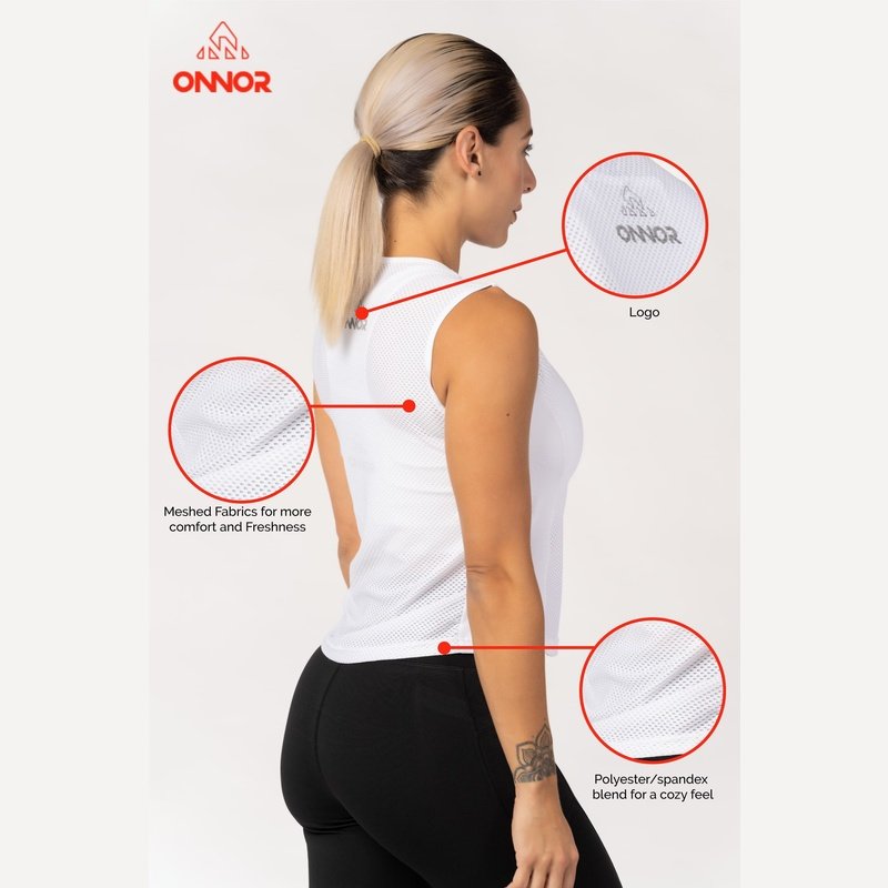 Onnor Sport Women's White Pro Running Base Layer