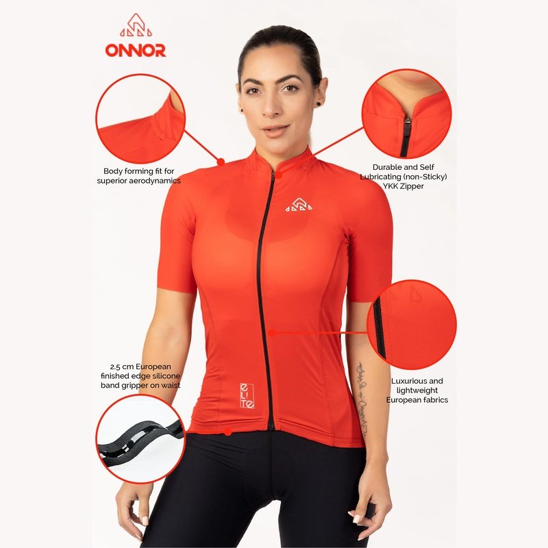 Onnor Sport Women's DNA Red Elite Cycling Jersey