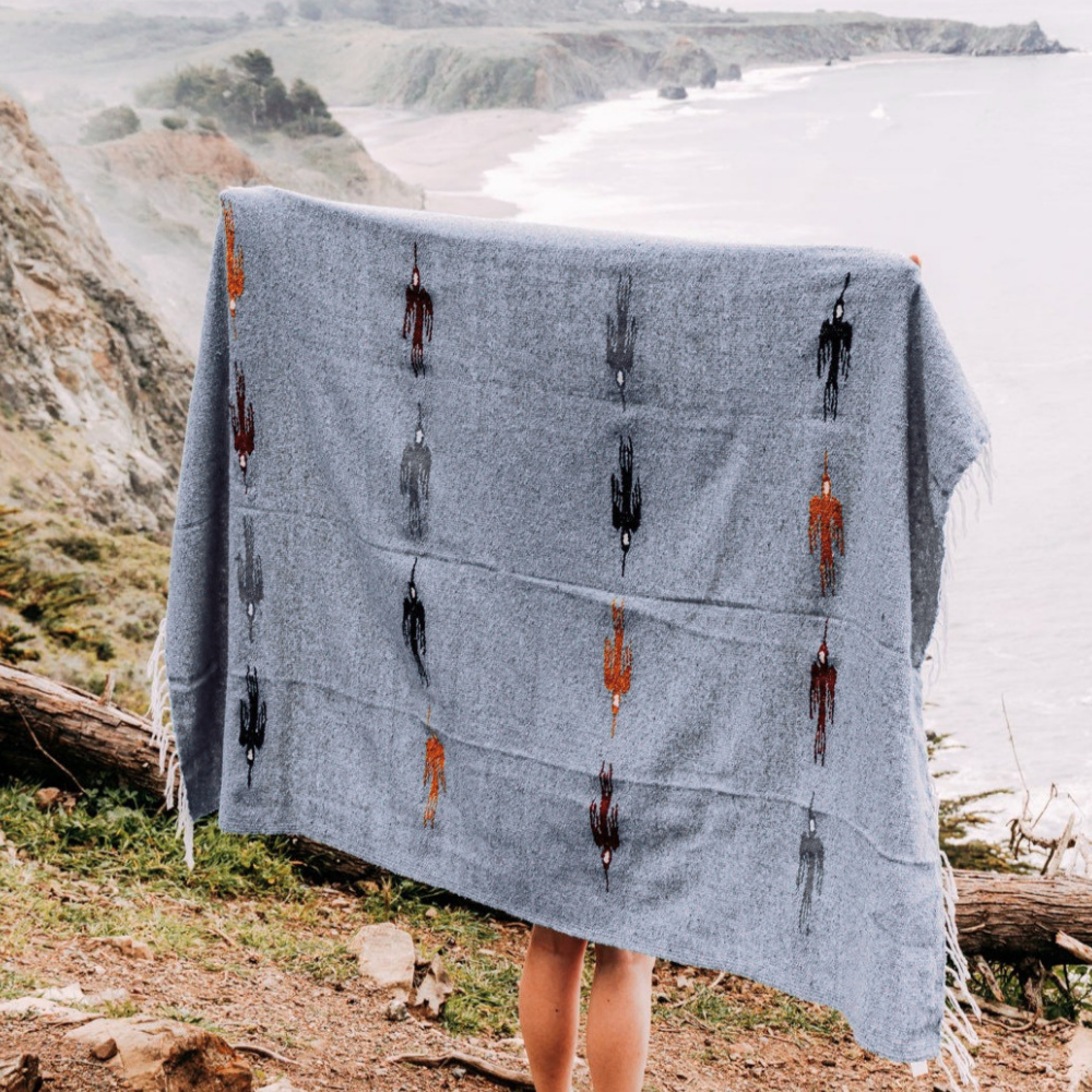West Path Heather Grey Baja Thunderbird Blanket
