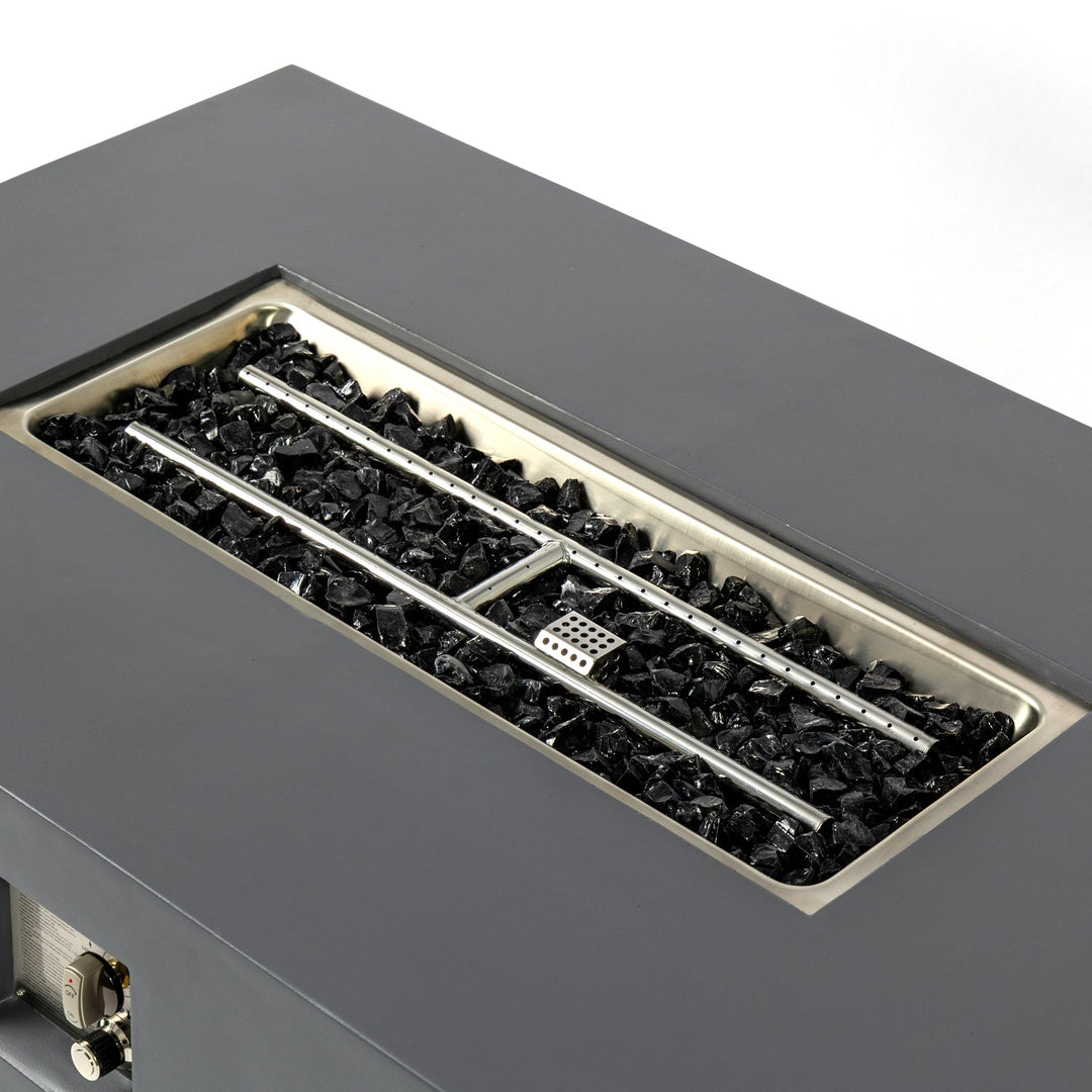 Volon Modern Rectangular Fire Pit Table