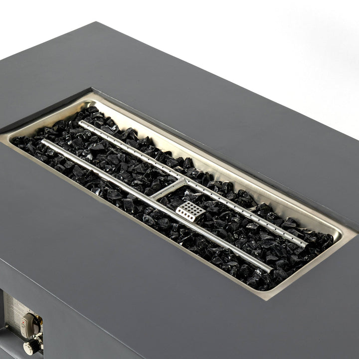 Volon Modern Rectangular Fire Pit Table