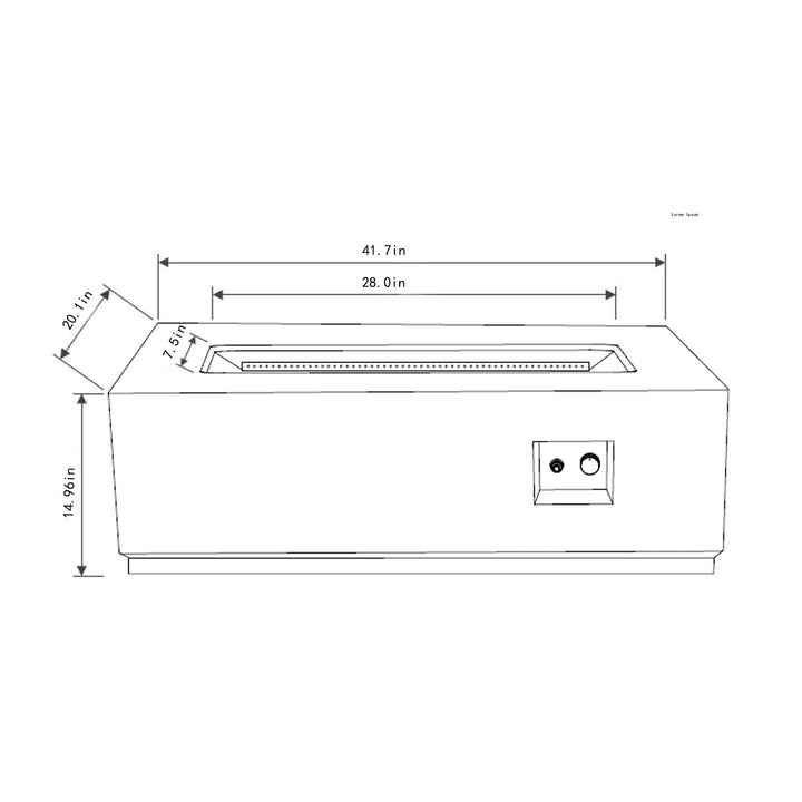 42" Propane Gas Fire Pit Table for Outdoor Use