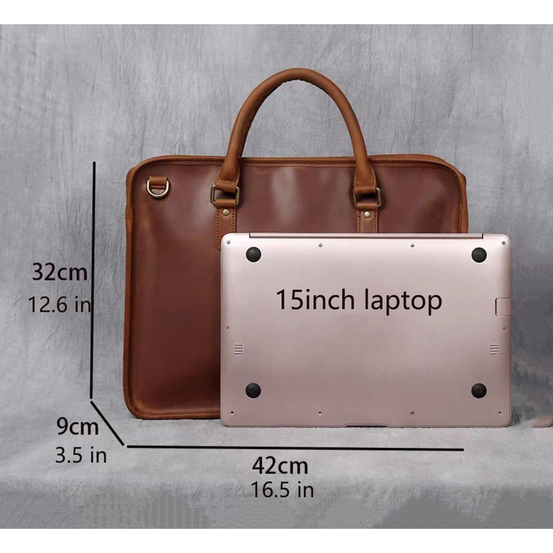 The Hemming Leather Laptop Bag | Vintage Leather Briefcase