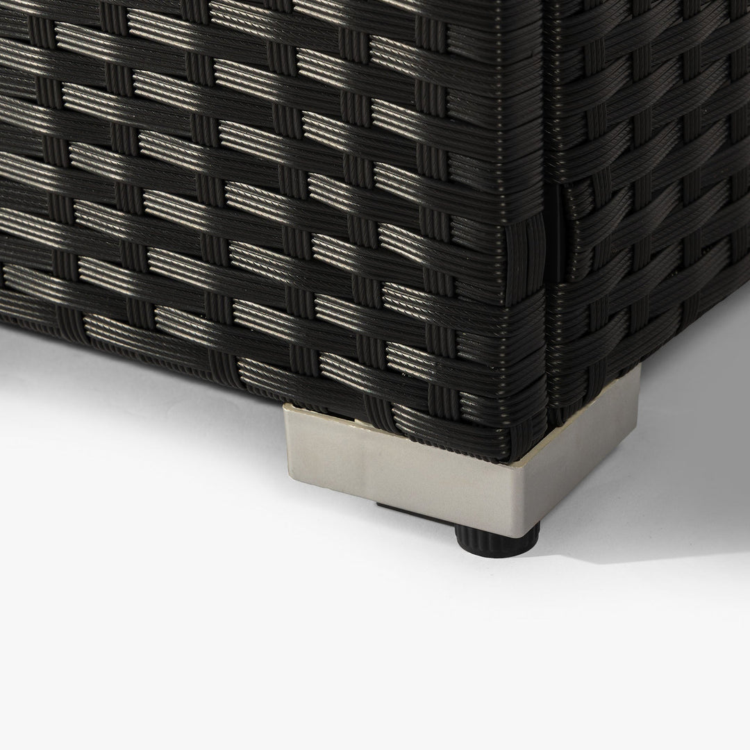 32" Propane Gas Fire Pit Table with Propane Tank Cover - Dark Gray