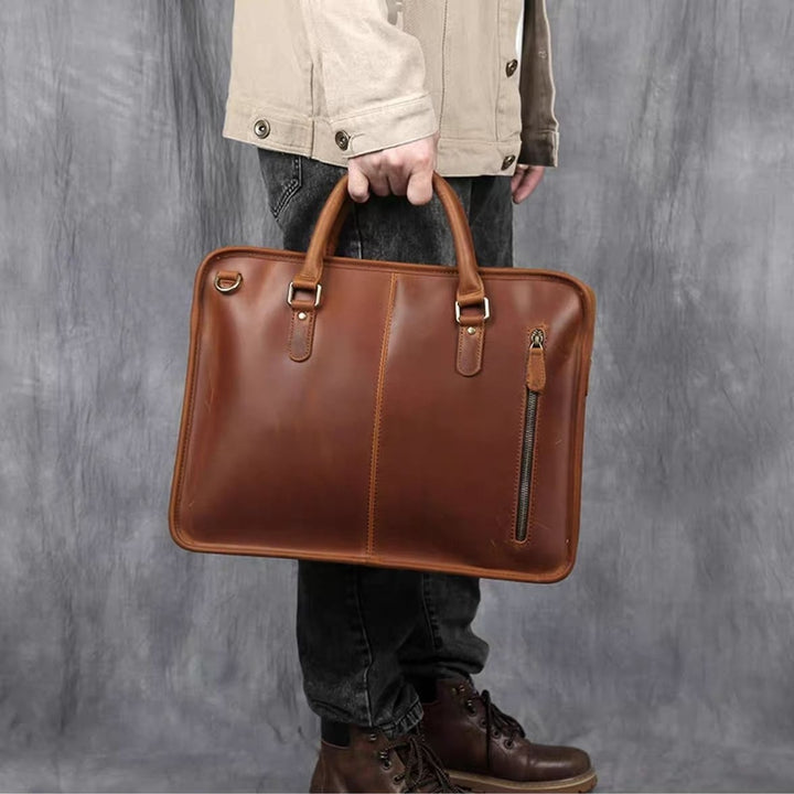 The Hemming Leather Laptop Bag | Vintage Leather Briefcase