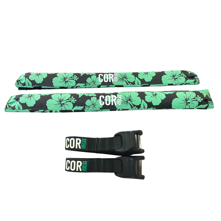COR Surf Aero Roof Rack Pad with 10' Scratch-Resistant Tie Downs Wide Aero Bars