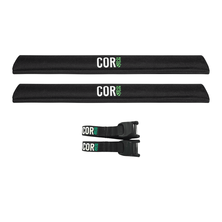 COR Surf Aero Roof Rack Pad with 10' Scratch-Resistant Tie Downs Wide Aero Bars