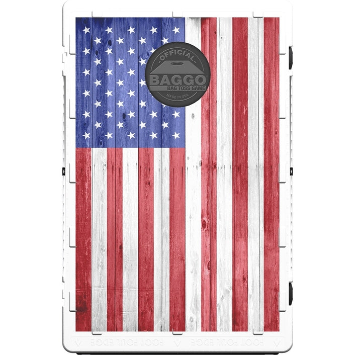 American USA Wood Texture Flag Bag Toss Game by BAGGO