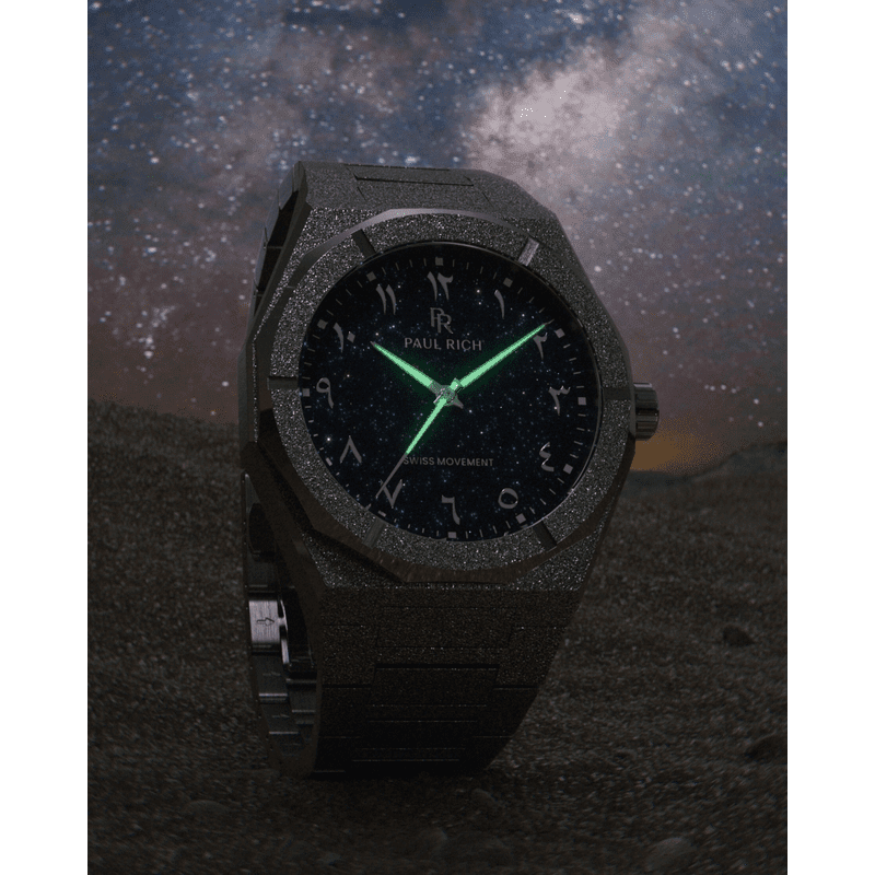 Frosted Star Dust II Desert Gold - Arabic numeral luxury watch