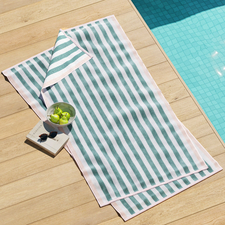 Striped Beach Towel - Oversized Santa Cruz Collection