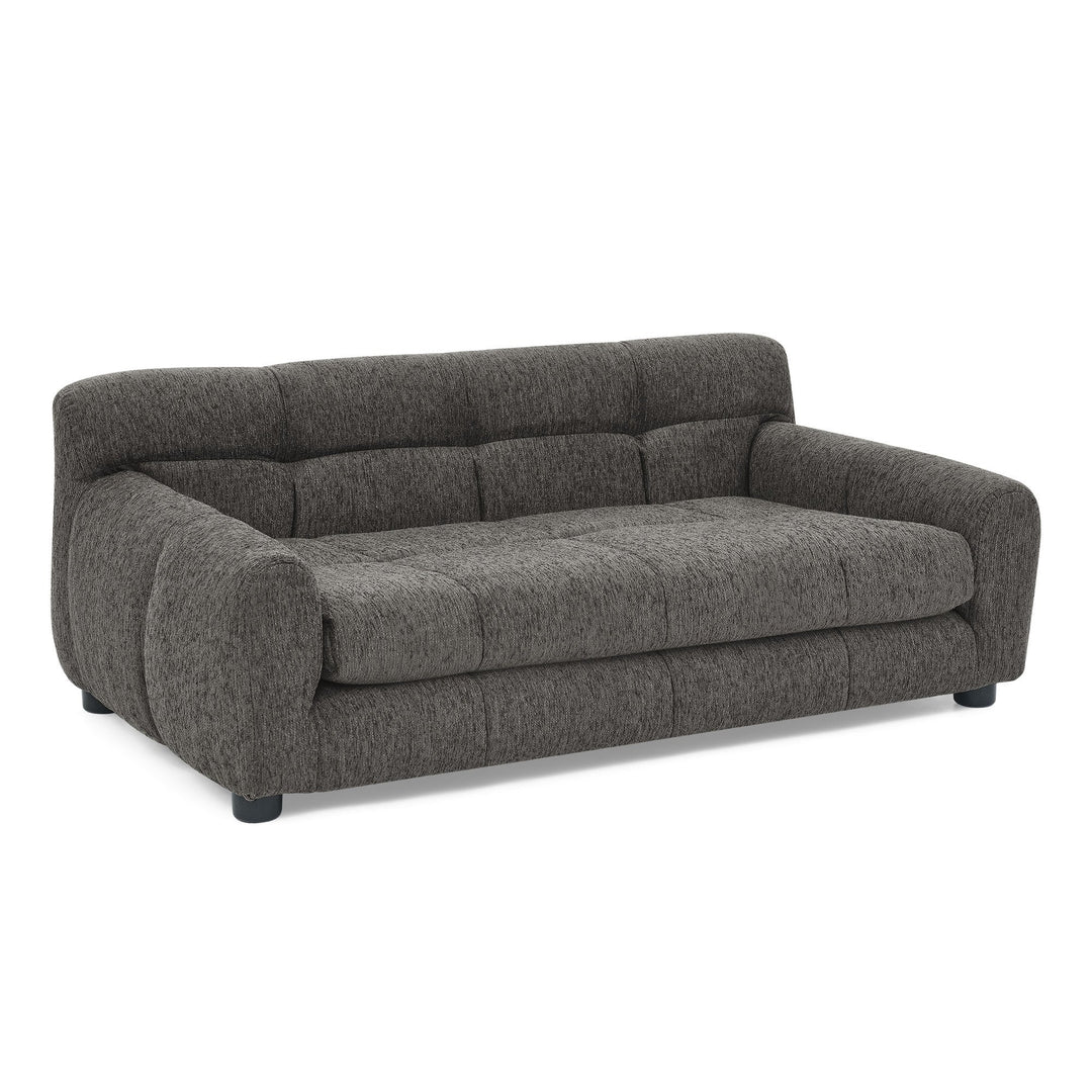 Modern Dark Gray Pet Sofa with Backrest and Armrests