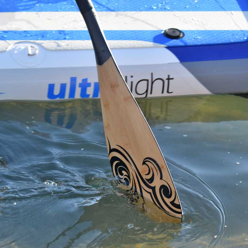 NIXY 3-Piece Adjustable 100% Carbon Fiber SUP Pro Paddle with Bamboo