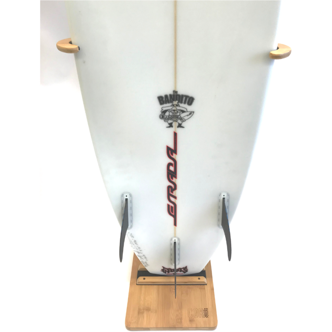 COR Surf Bamboo Surfboard Display Stand | Longboards or Shortboards