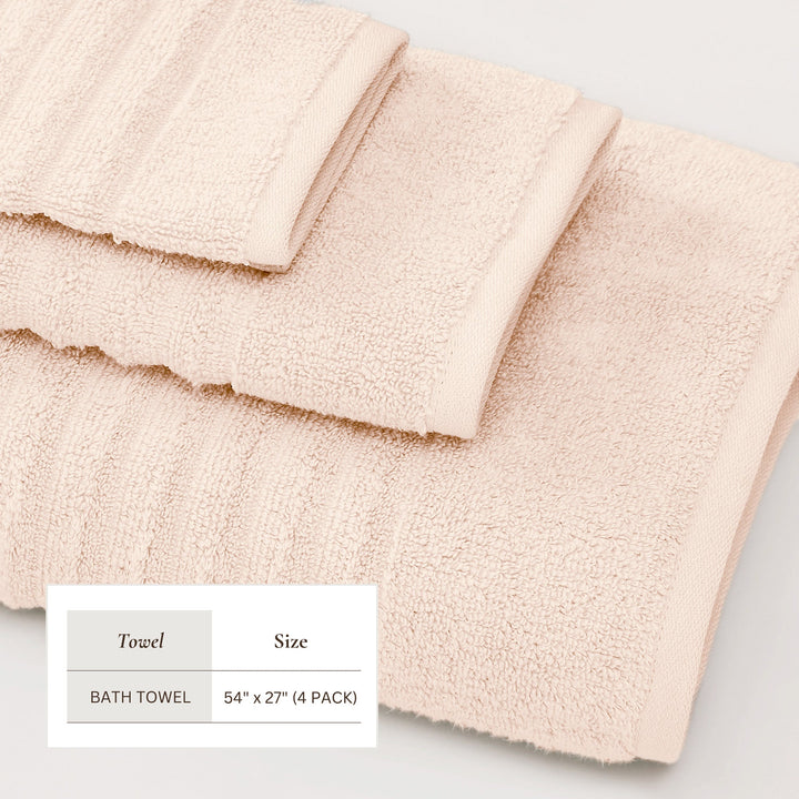 Combed Cotton Bath Towels - Karina Collection
