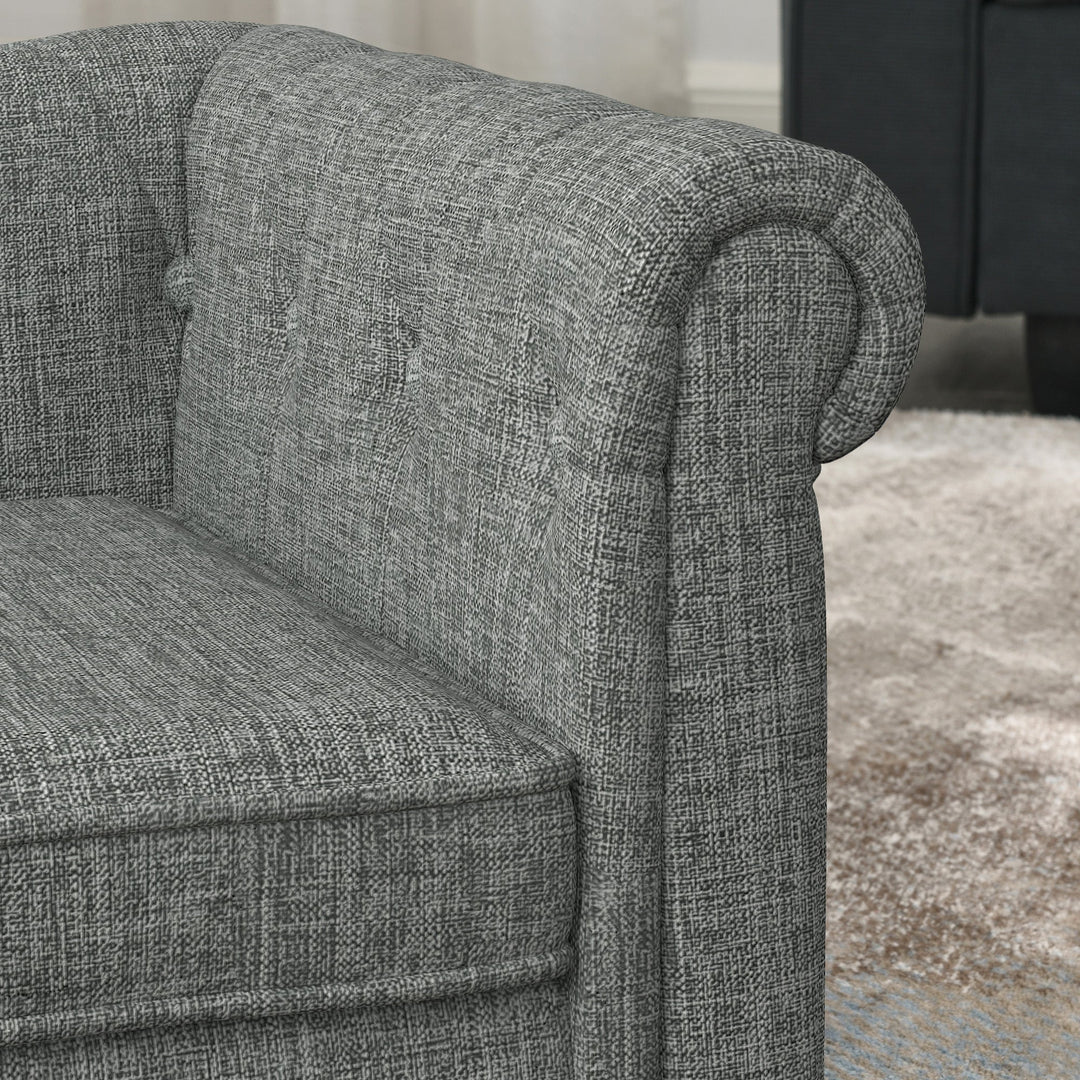 Modern Linen Fabric Light Grey Elevated Pet Bed