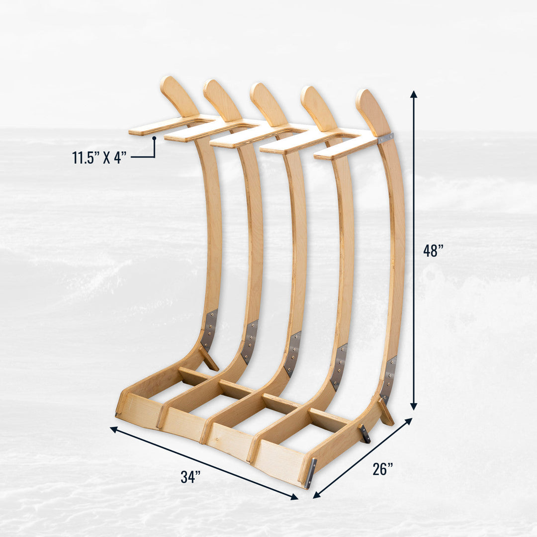 Big Sur Surfboard Storage Rack - Holds 4 Surfboards