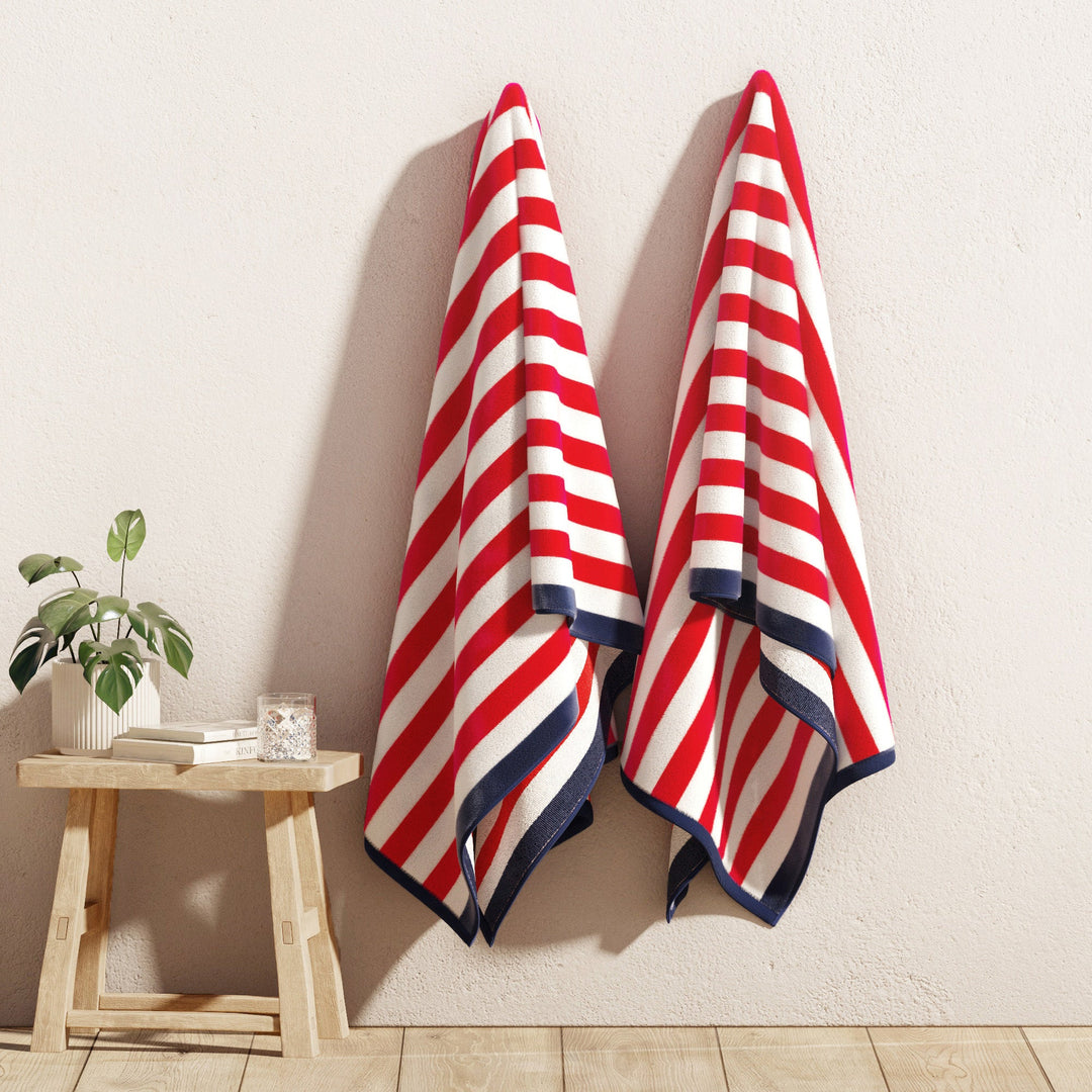 Striped Beach Towel - Oversized Santa Cruz Collection
