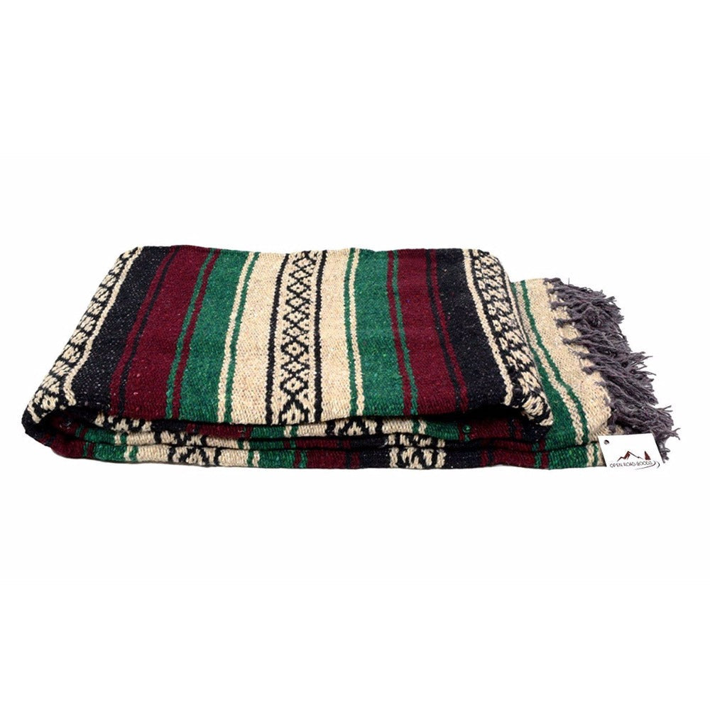 West Path Maroon & Green Mexican Super Falsa Blanket