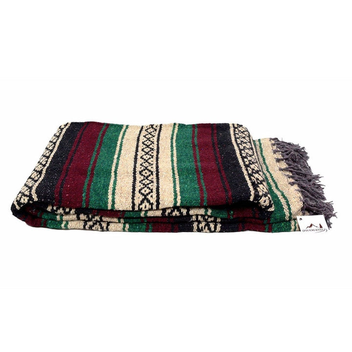 West Path Maroon & Green Mexican Super Falsa Blanket