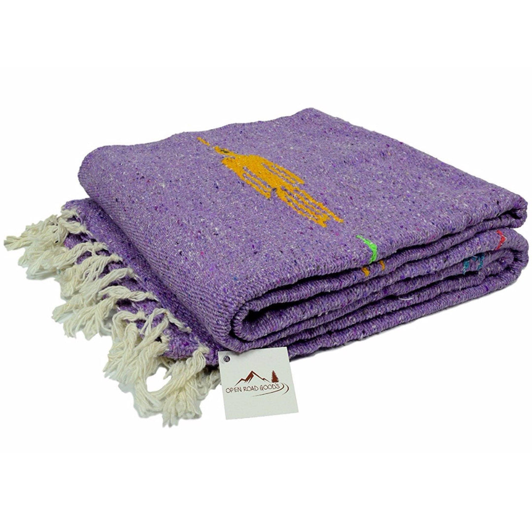 West Path Violet Thunderbird Baja Yoga Blanket