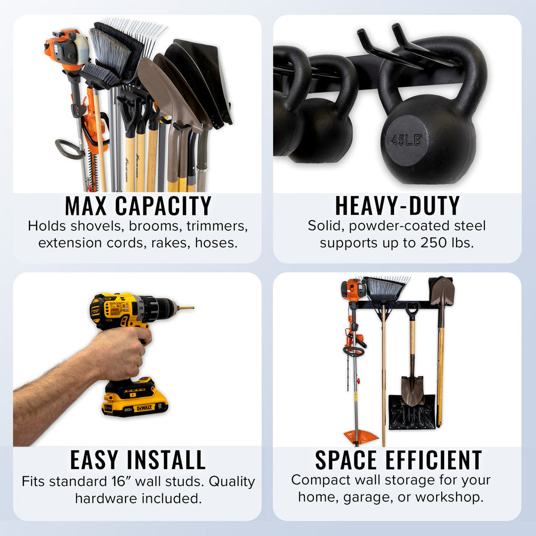Garage Tool Organizer 2-Pack for Efficient Storage