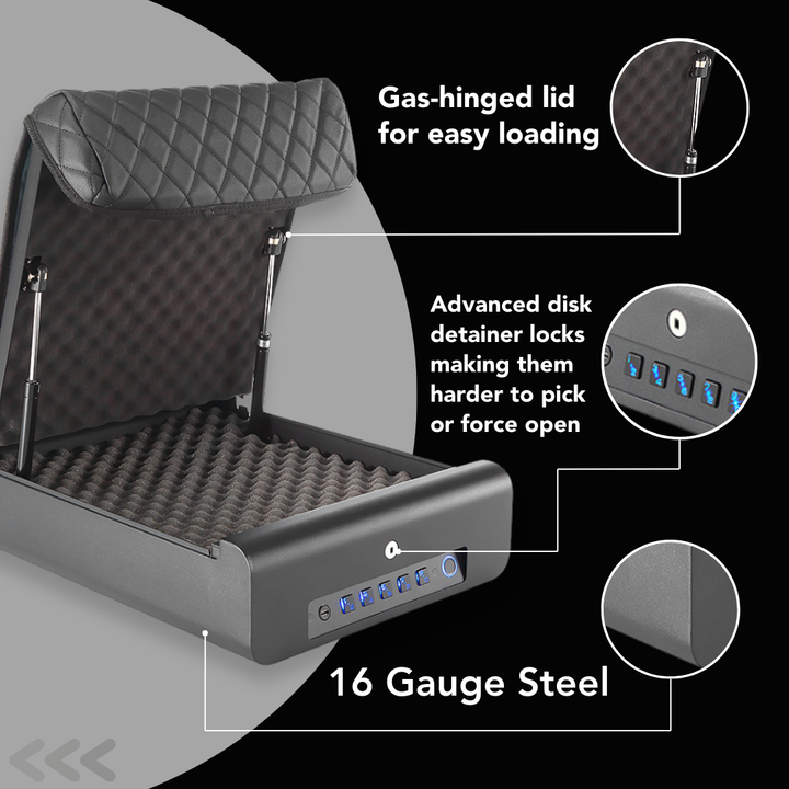 BoostedSafe Elite Fingerprint Safe with Key Access