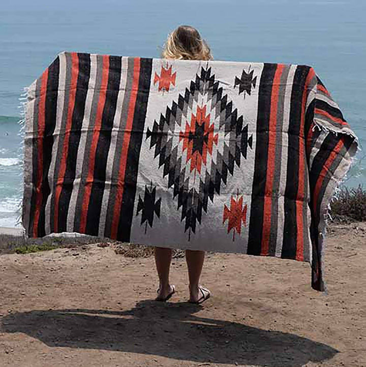 West Path Tan Mexican Diamond Yoga Blanket