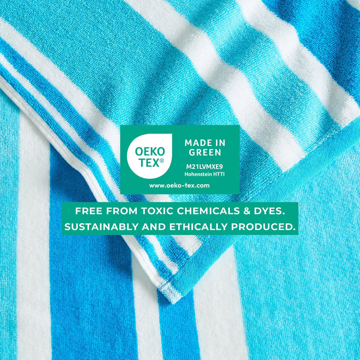 Cotton Velour Cabana Beach Towel - Novia Collection