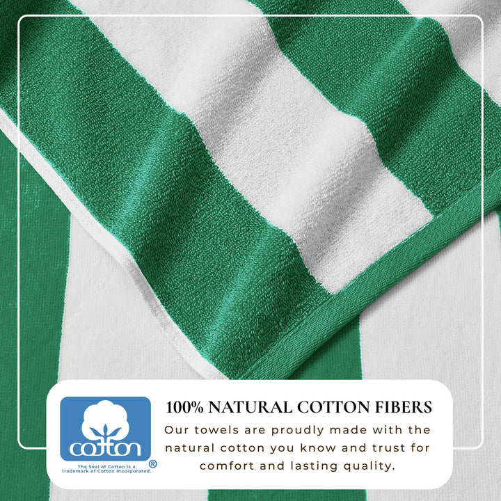 Cotton Velour Cabana Beach Towel - Novia Collection