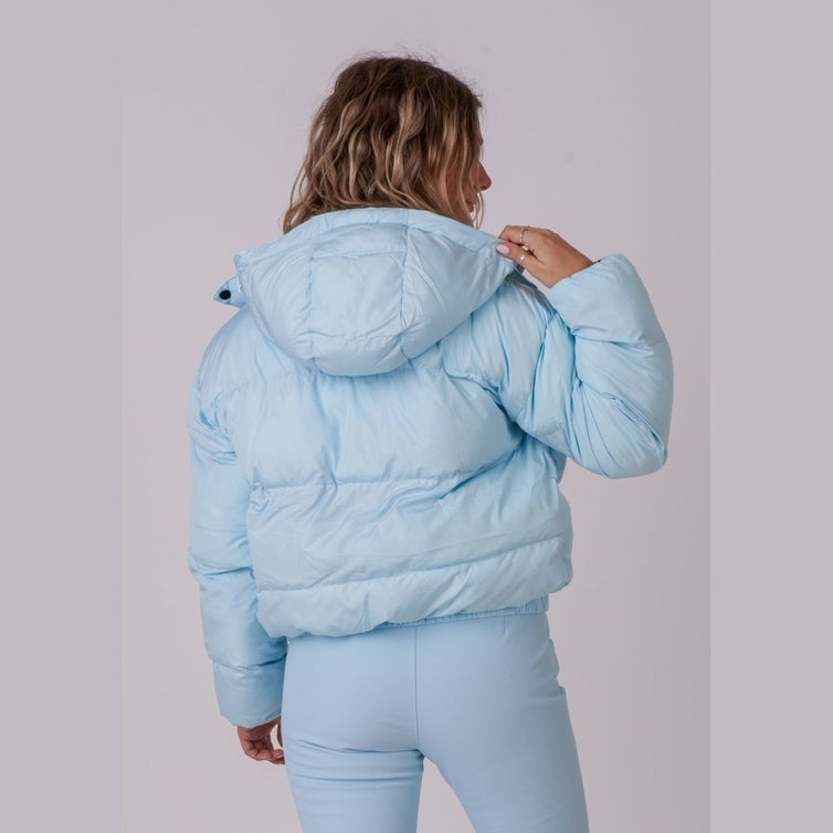 OOSC Clothing Chic Puffer Jacket - Ice Blue