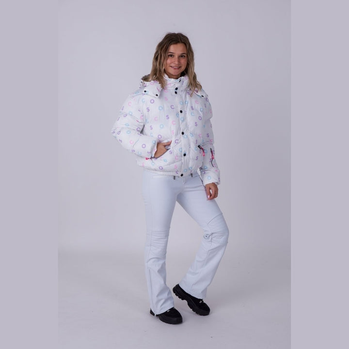 OOSC Clothing Chic Puffer Jacket - White OOSC Print