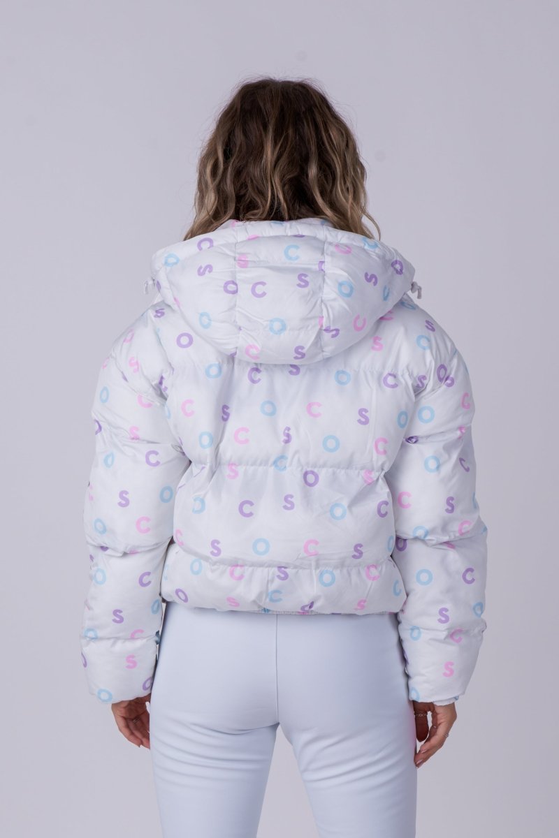 OOSC Clothing Chic Puffer Jacket - White OOSC Print