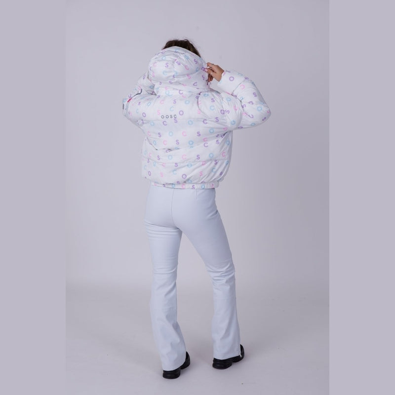 OOSC Clothing Chic Puffer Jacket - White OOSC Print