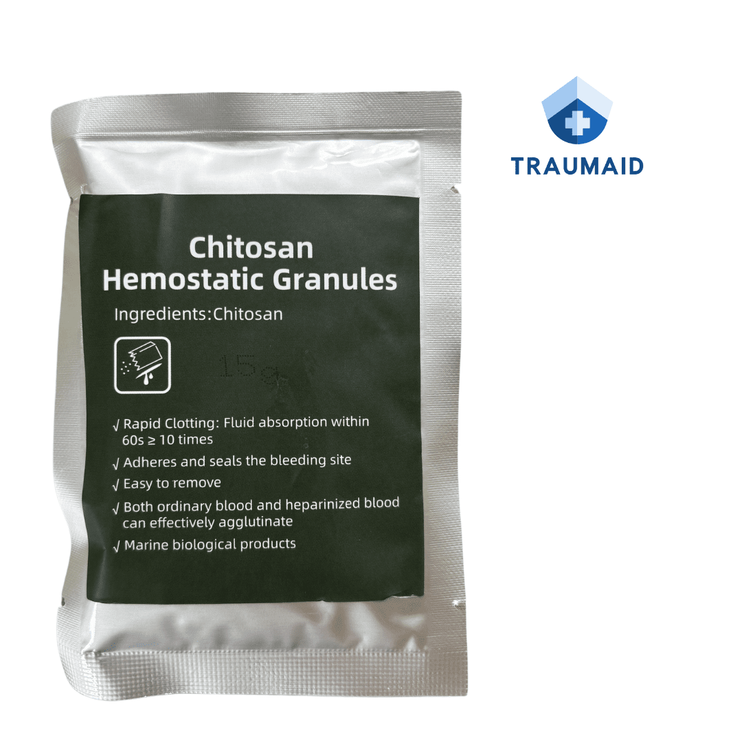 15g Chitosan Granules Bleed Stopping First Aid Powder for Rapid Blood Clotting