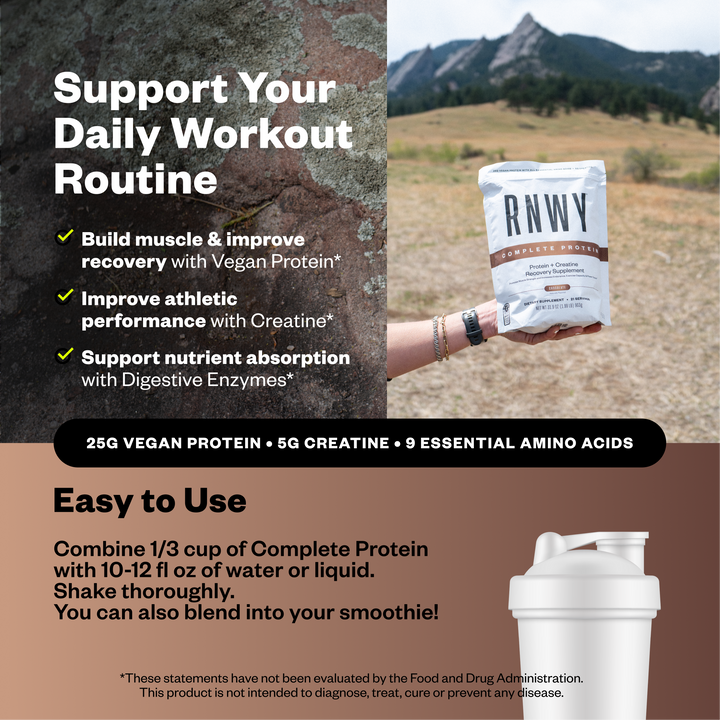 RNWY Complete Protein - Vegan Protein for Athletic Recovery